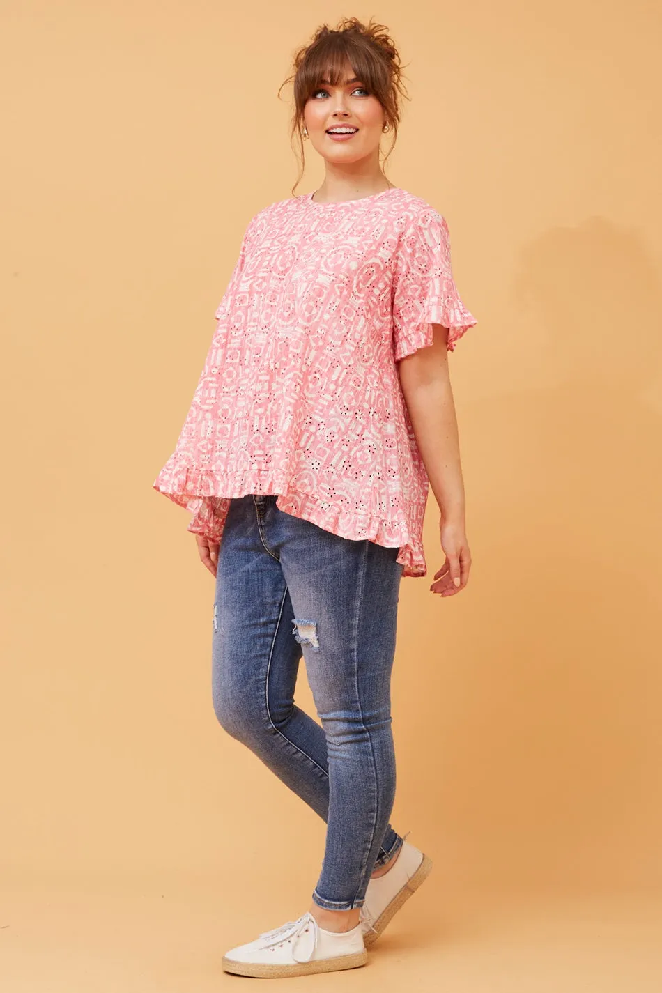 NEETA BRODERIE ANGLAISE TOP