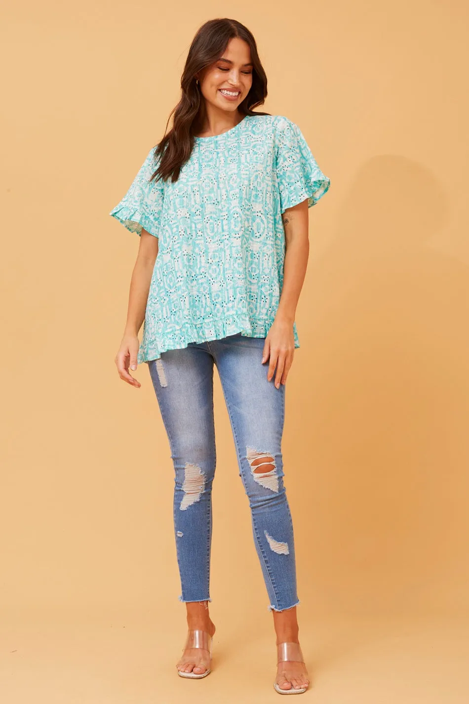 NEETA BRODERIE ANGLAISE TOP