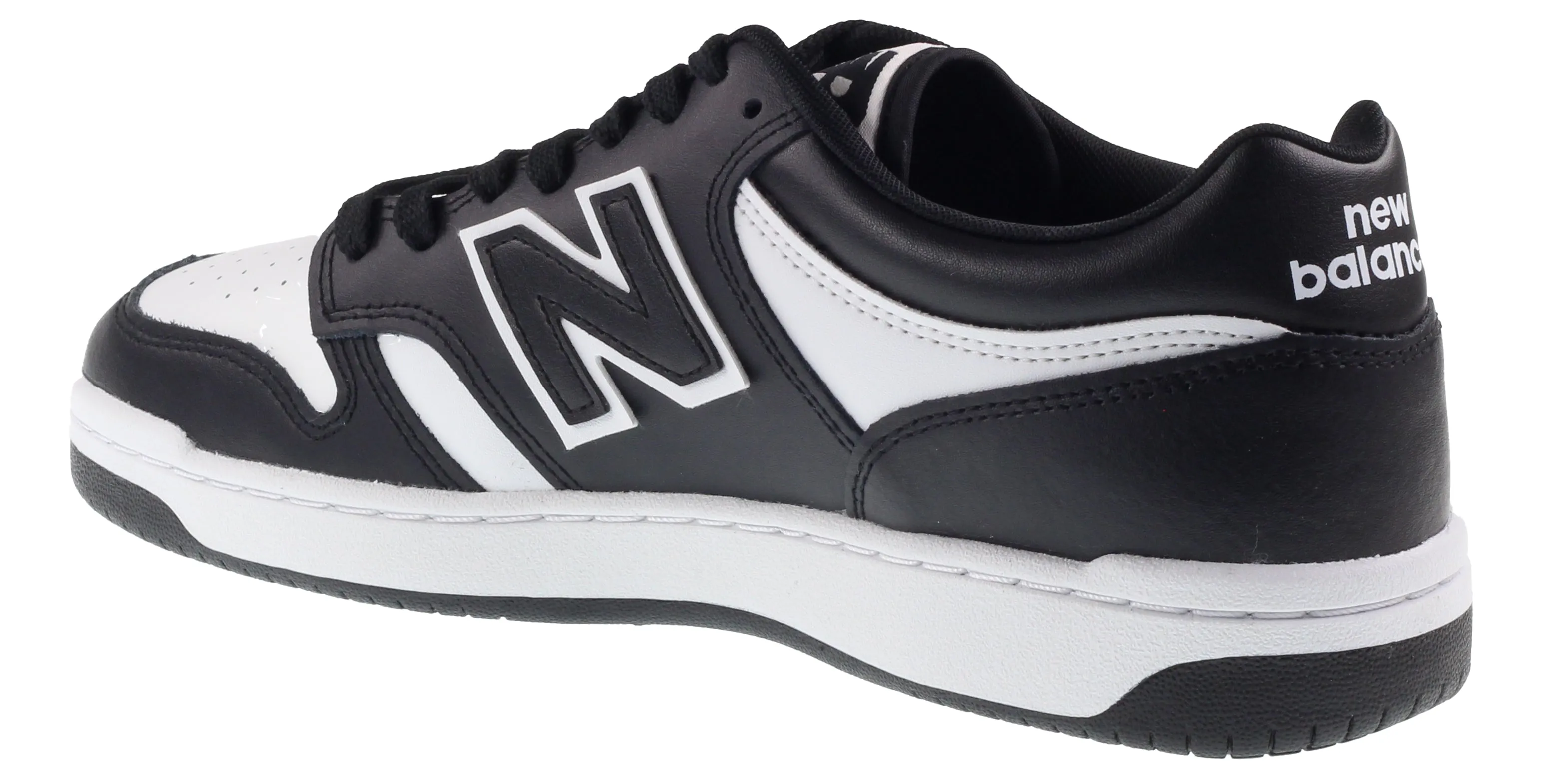 New Balance Trainers Mens 480 Low Leather White Black