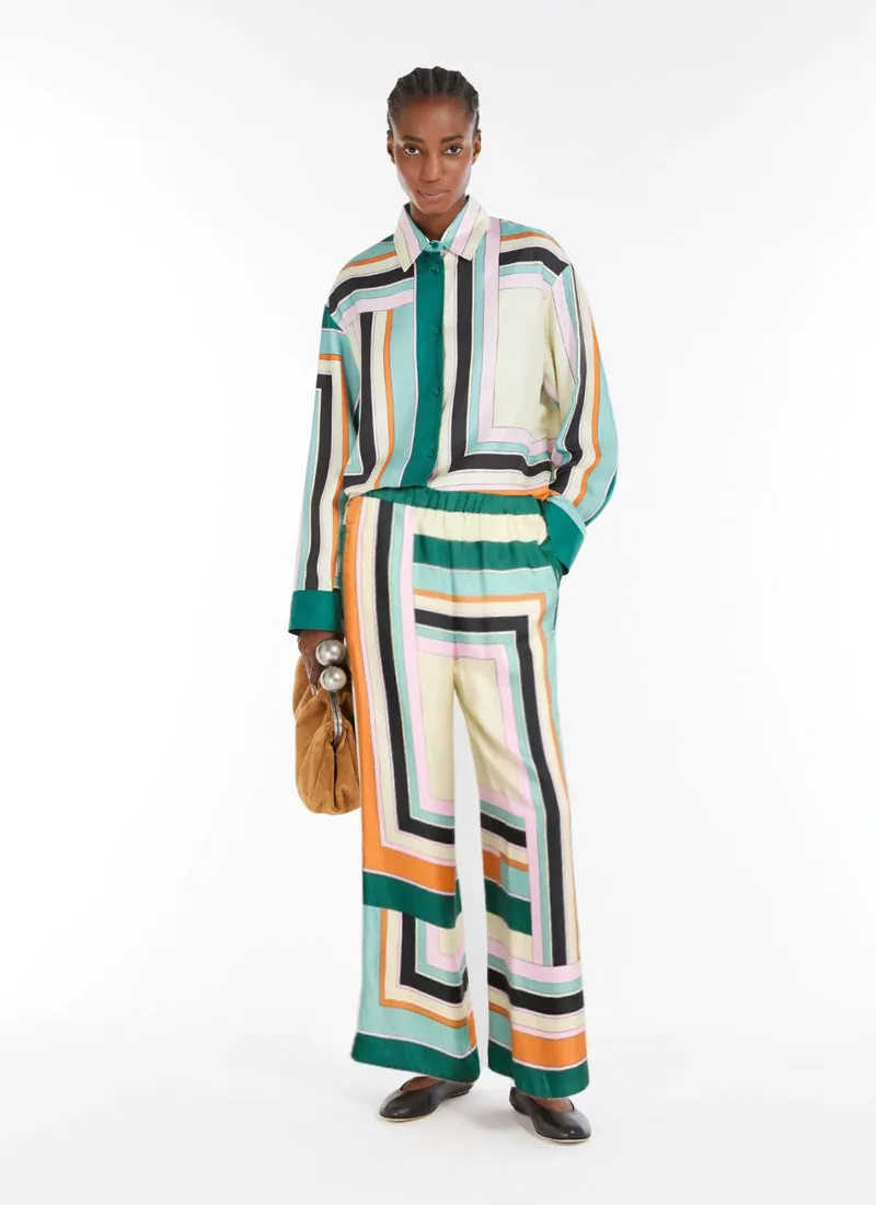 Ottavo Graphic Silk Pant