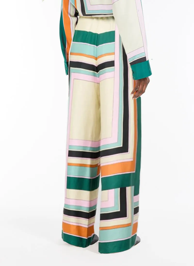Ottavo Graphic Silk Pant