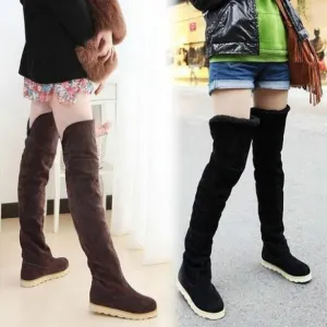 Over The Knee Flat Heel Warm Autumn Winter Long Boots