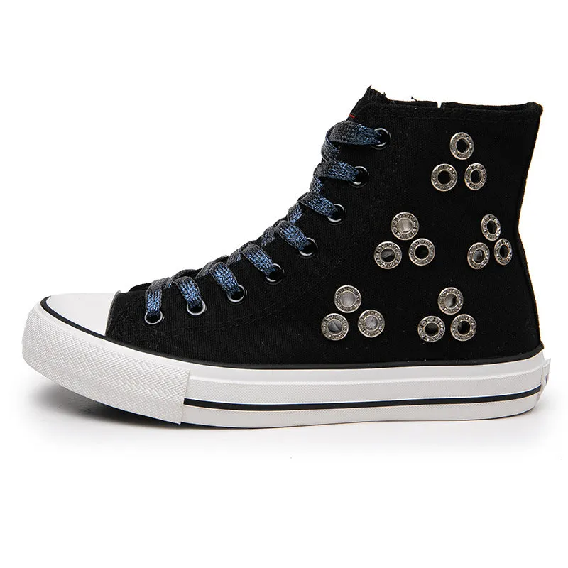 Owlkay Breathable Casual High Top Canvas Shoes
