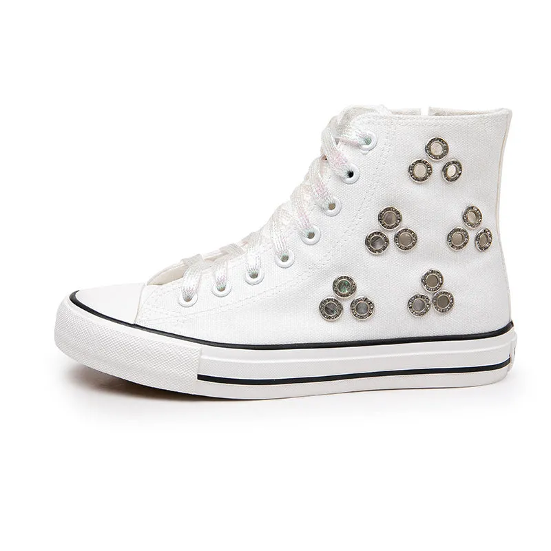 Owlkay Breathable Casual High Top Canvas Shoes
