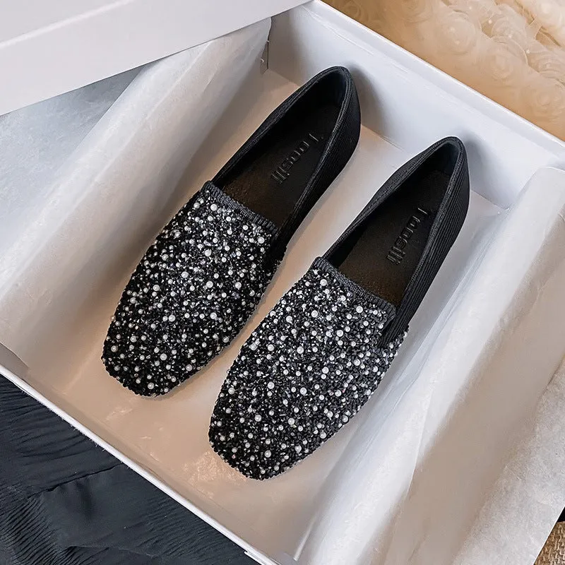 Owlkay Shallow Breathable Fly-knit Soft-soled Shoes