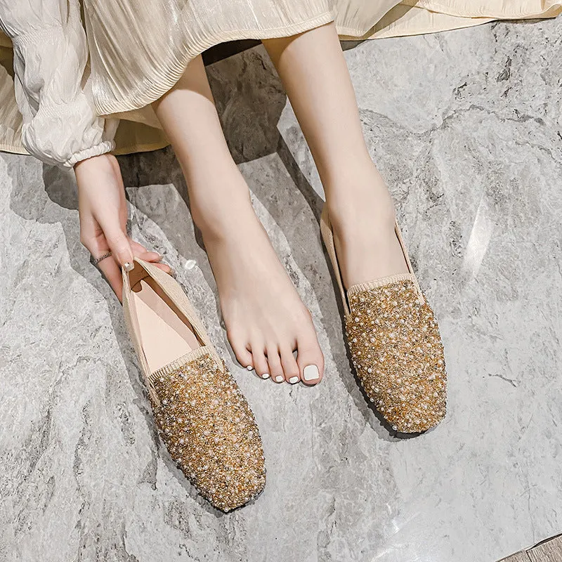 Owlkay Shallow Breathable Fly-knit Soft-soled Shoes