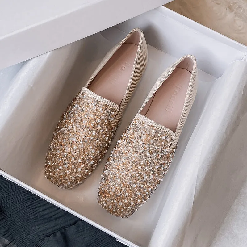Owlkay Shallow Breathable Fly-knit Soft-soled Shoes