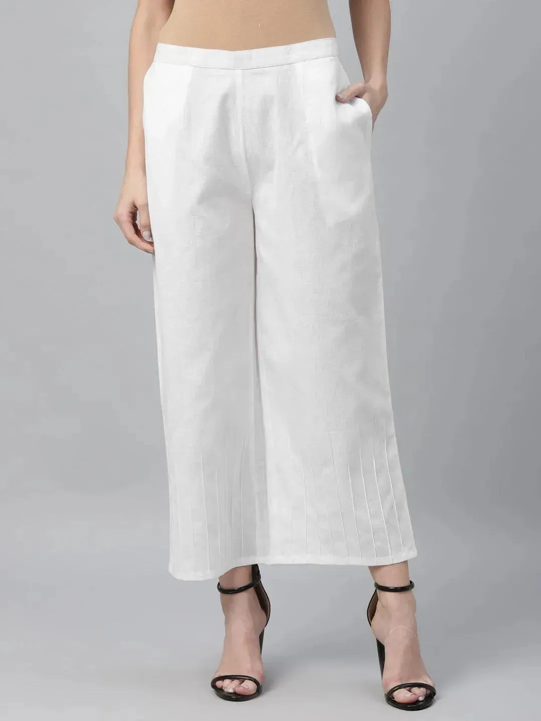 Pack of 2 Solid Cotton Palazzos
