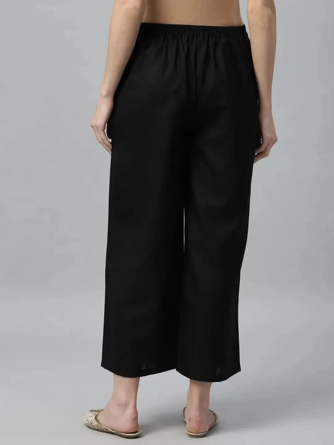 Pack of 2 Solid Cotton Palazzos