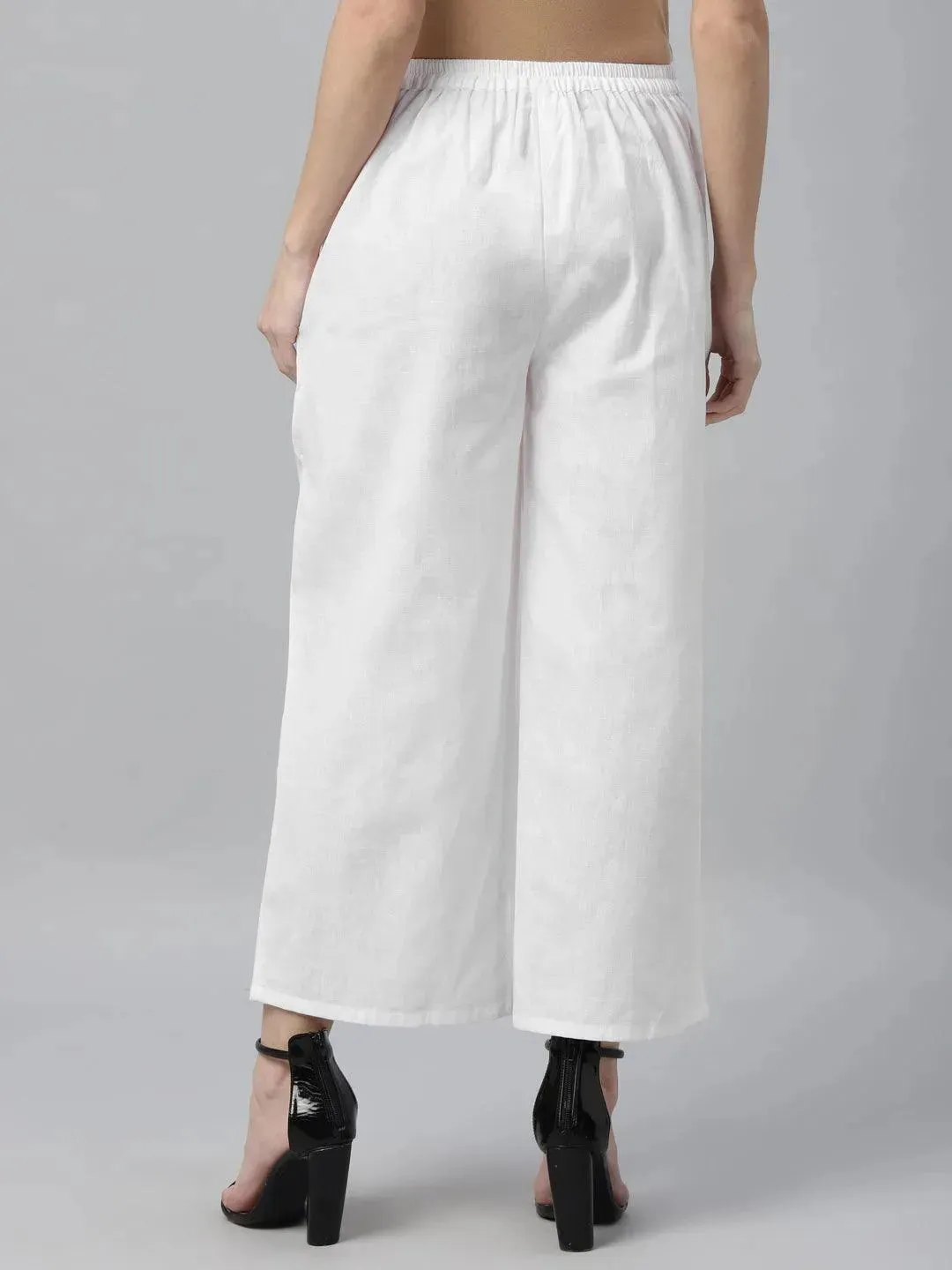 Pack of 2 Solid Cotton Palazzos