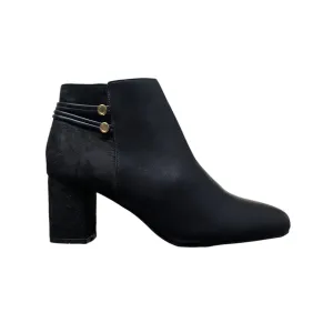 Poti Pati Black Shoes with Golden Buttons - Size EU 39 / UK 6 / US 8
