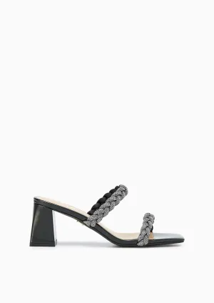Promise Infinite Mid Heel Sandals Black