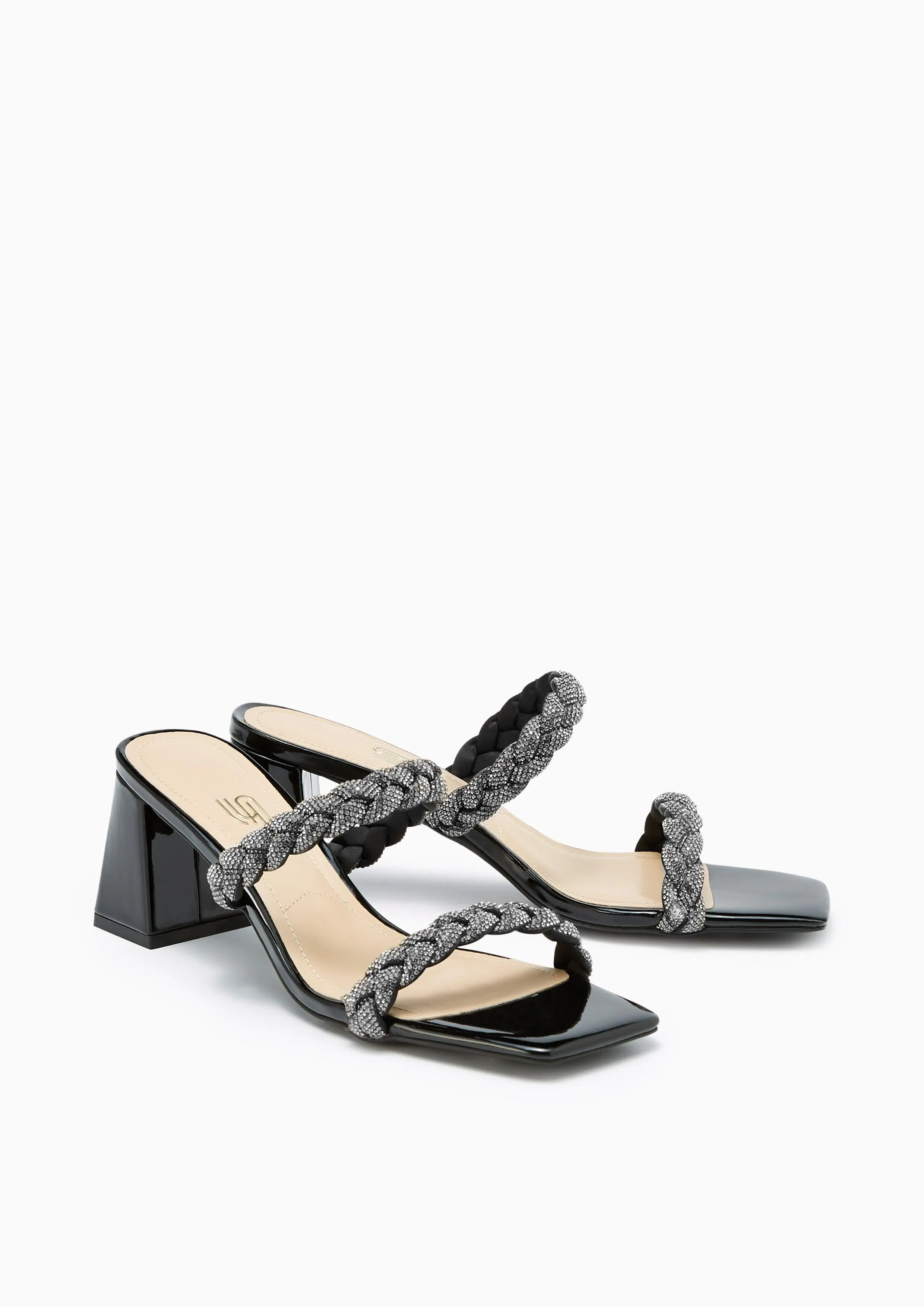 Promise Infinite Mid Heel Sandals Black