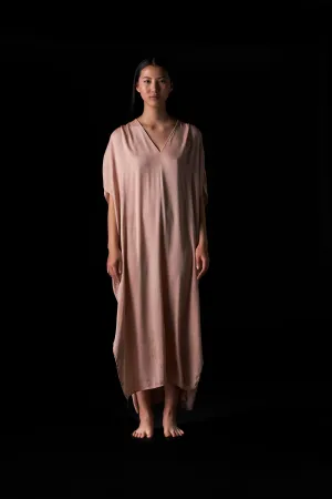 Silk Long Kaftan Terracotta