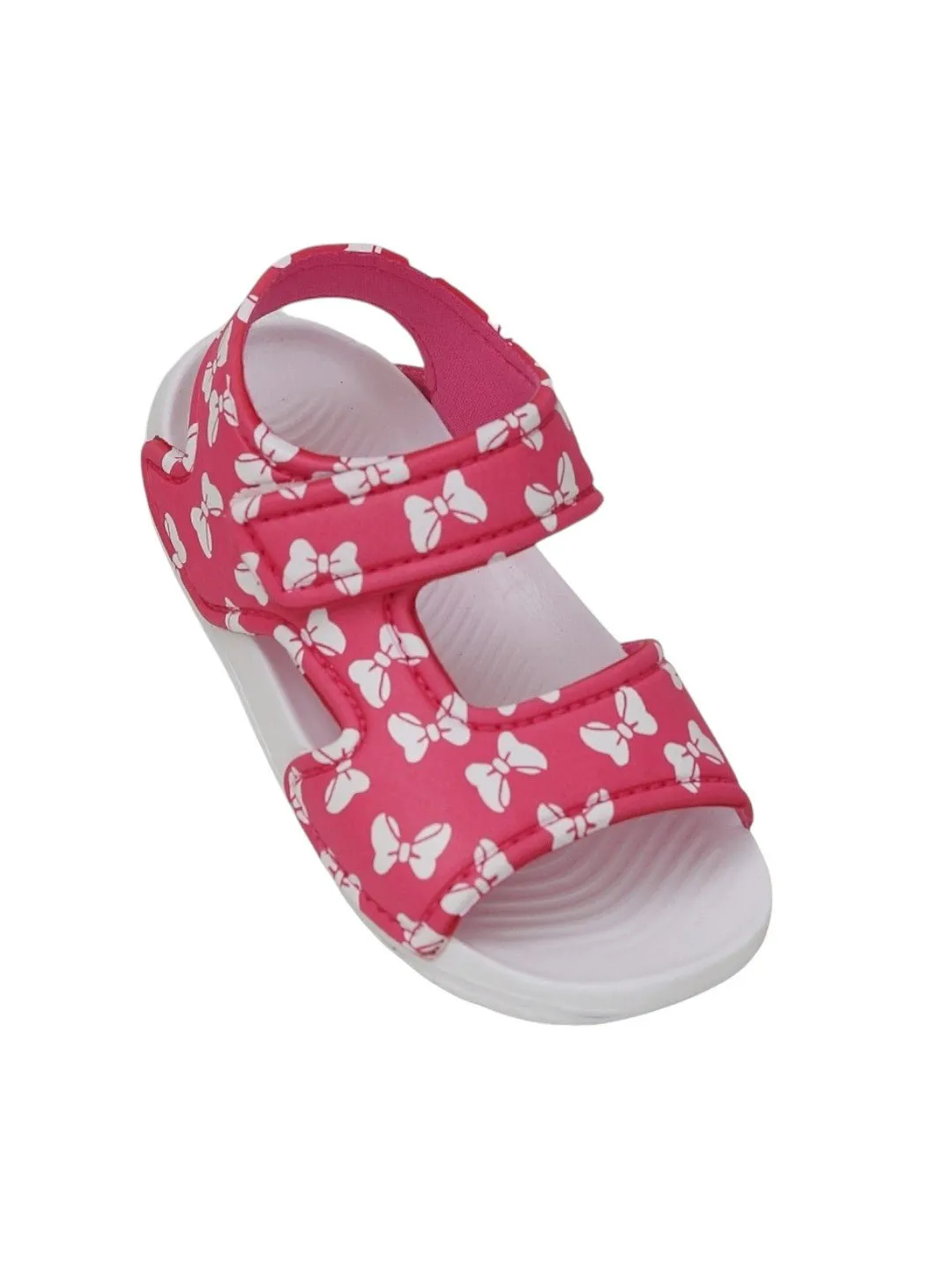 Sweet Charm All-over Bow Print Pink Sandals for Kids