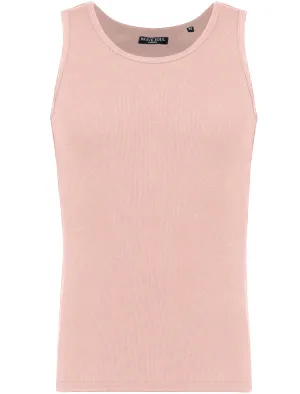 SymbolD Ribbed Vest Top in Pink
