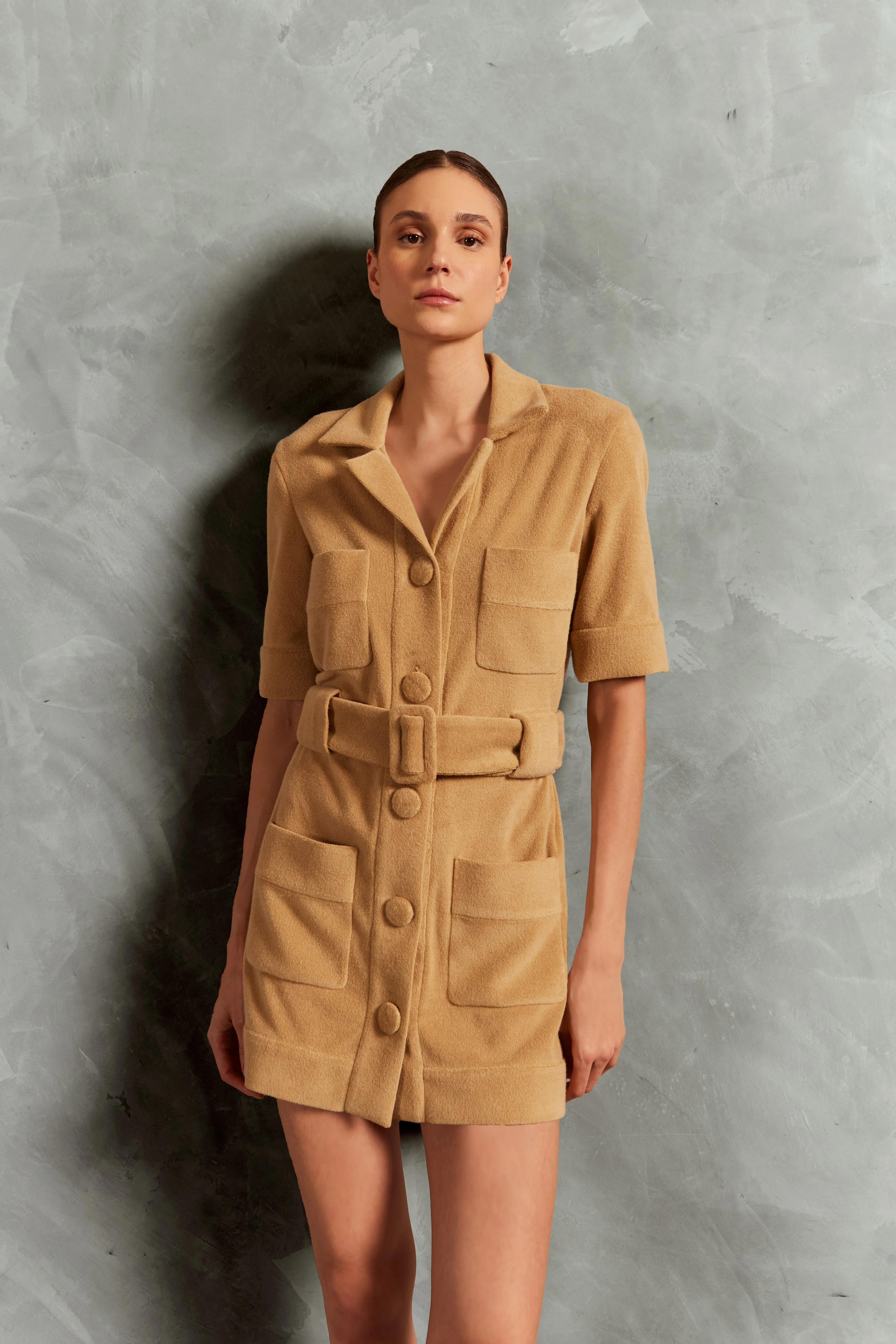 Terry Belted Mini Dress