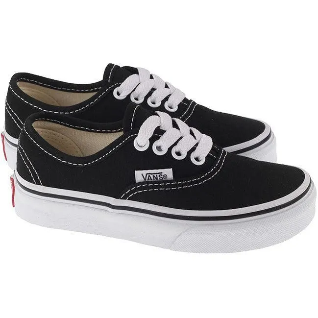 Vans Trainers Kids Authentic Black White