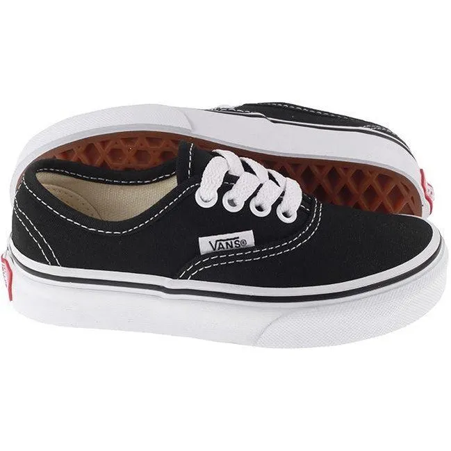 Vans Trainers Kids Authentic Black White