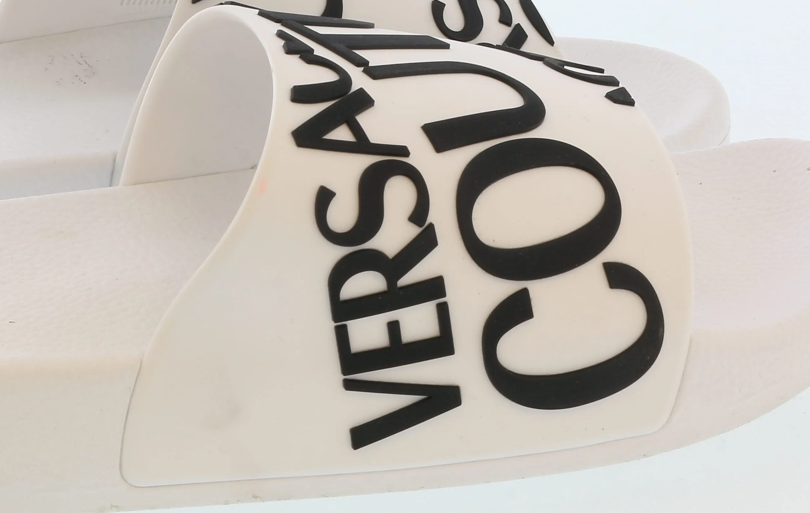 Versace Jeans Couture White Signature Pool Slide - Italian Size 41