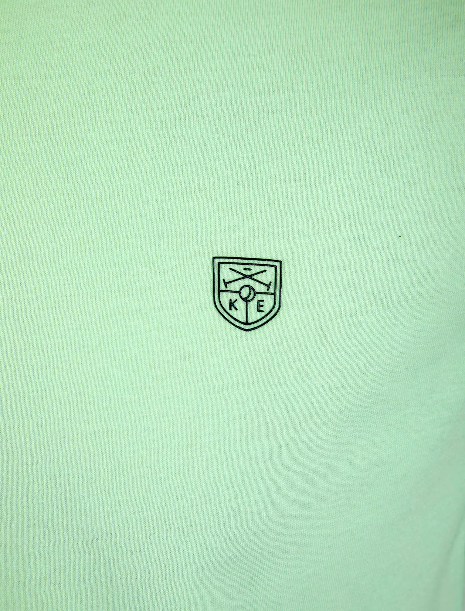 Westport Cotton Jersey Crew Neck Ringer T-Shirt in Bay Green - Kensington Eastside