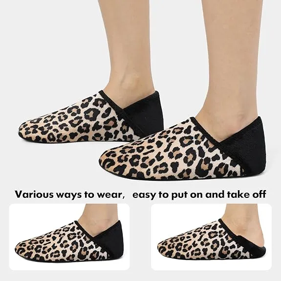 Women's Plush Flat Shoes - Winter Warm, Slip-On, Comfortable Flats