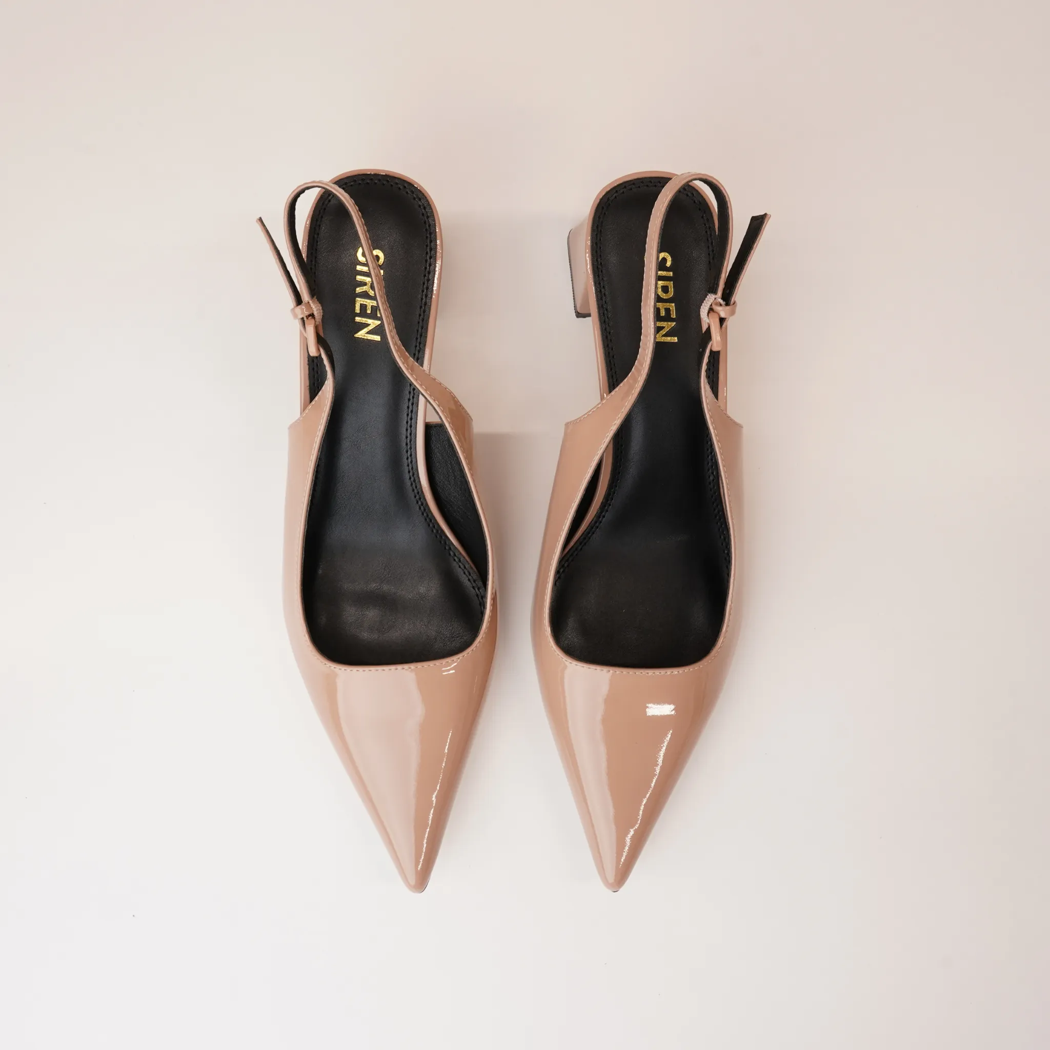 Yarra Almond Patent Leather Heels