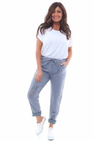 Yarwell Rip Detail Joggers Mid Grey