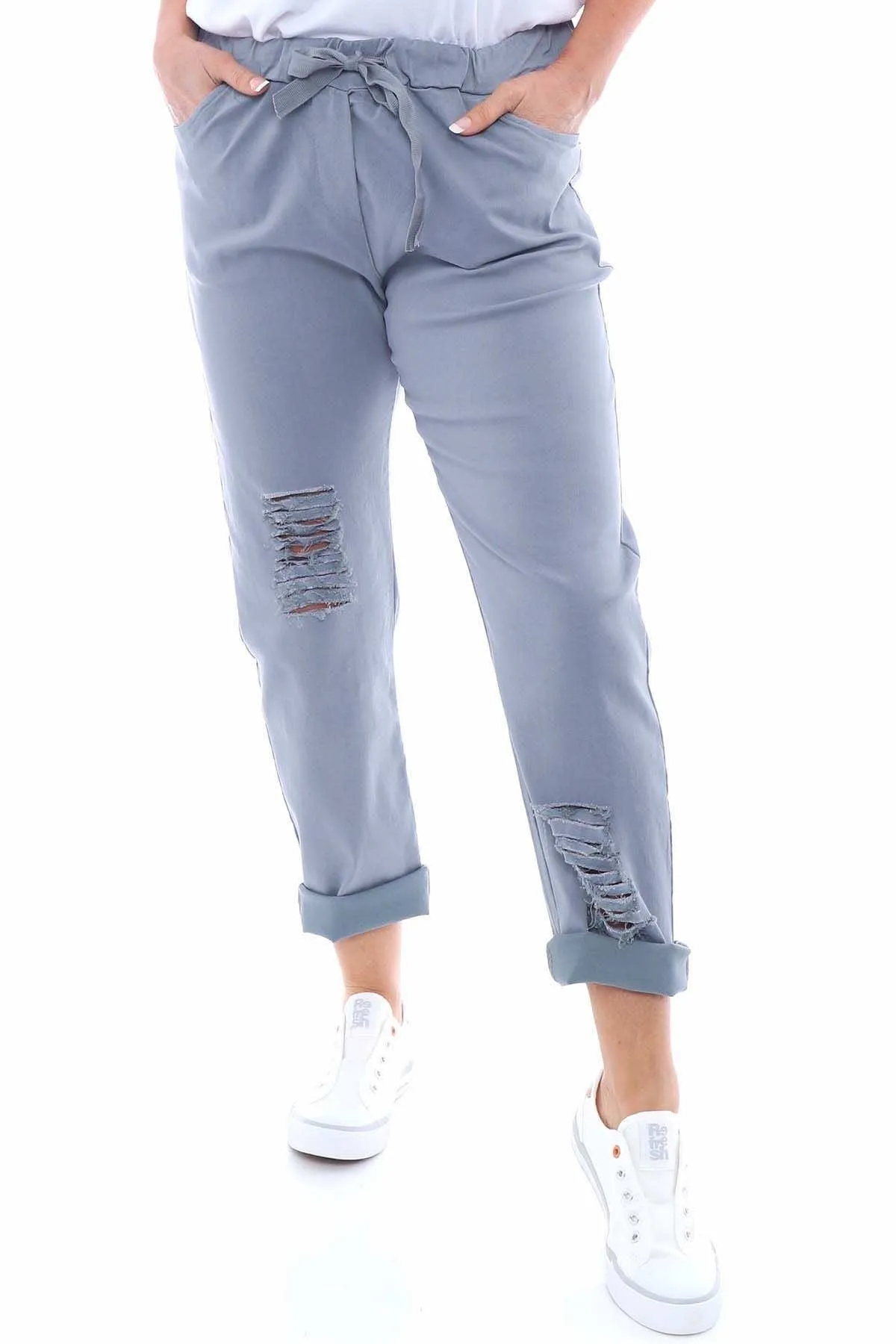 Yarwell Rip Detail Joggers Mid Grey