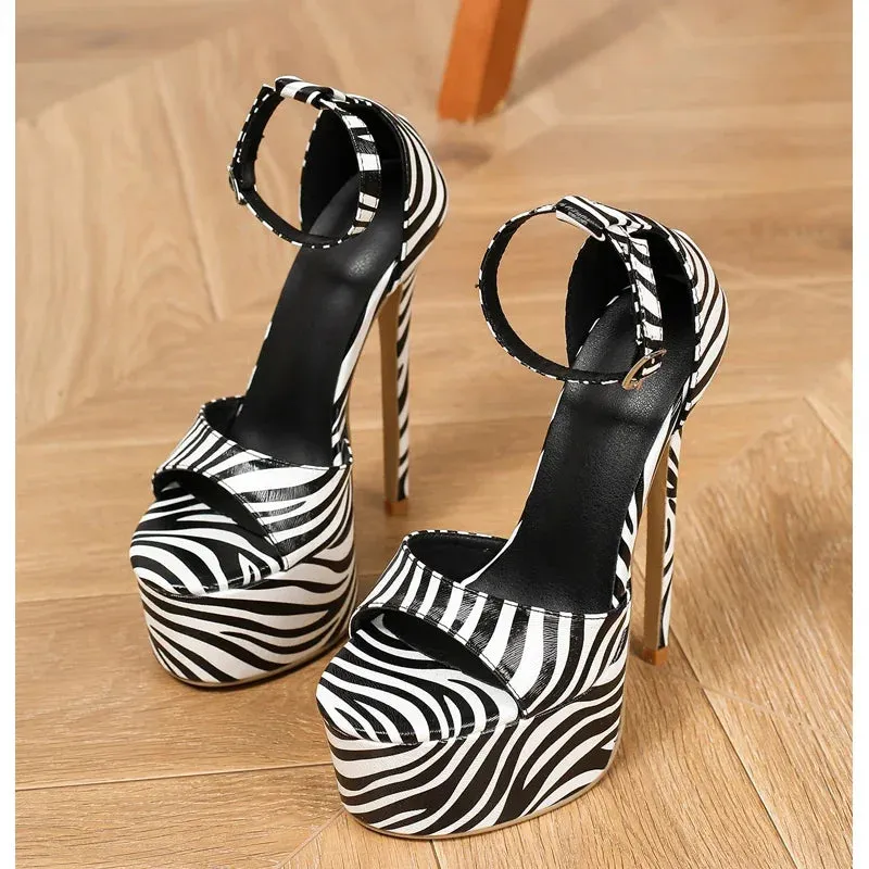 Zebra Striped Heels